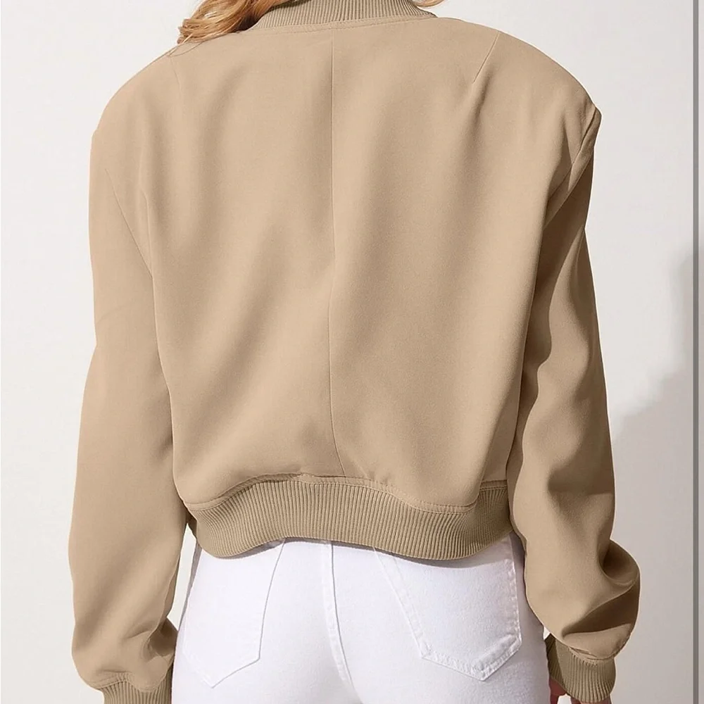 Tan Bomber Jacket - Picture 2 of 6